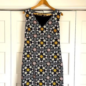 Boden sleeveless shift dress with pockets, size 8R